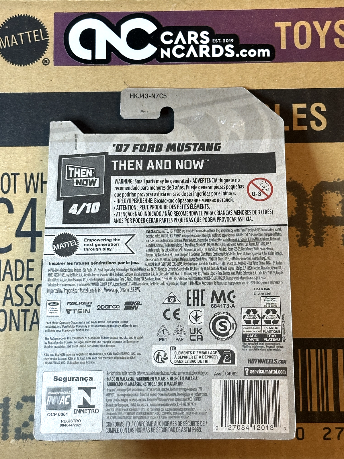 2023 Hot Wheels Then and Now 4/10 '07 Ford Mustang Falken NIP