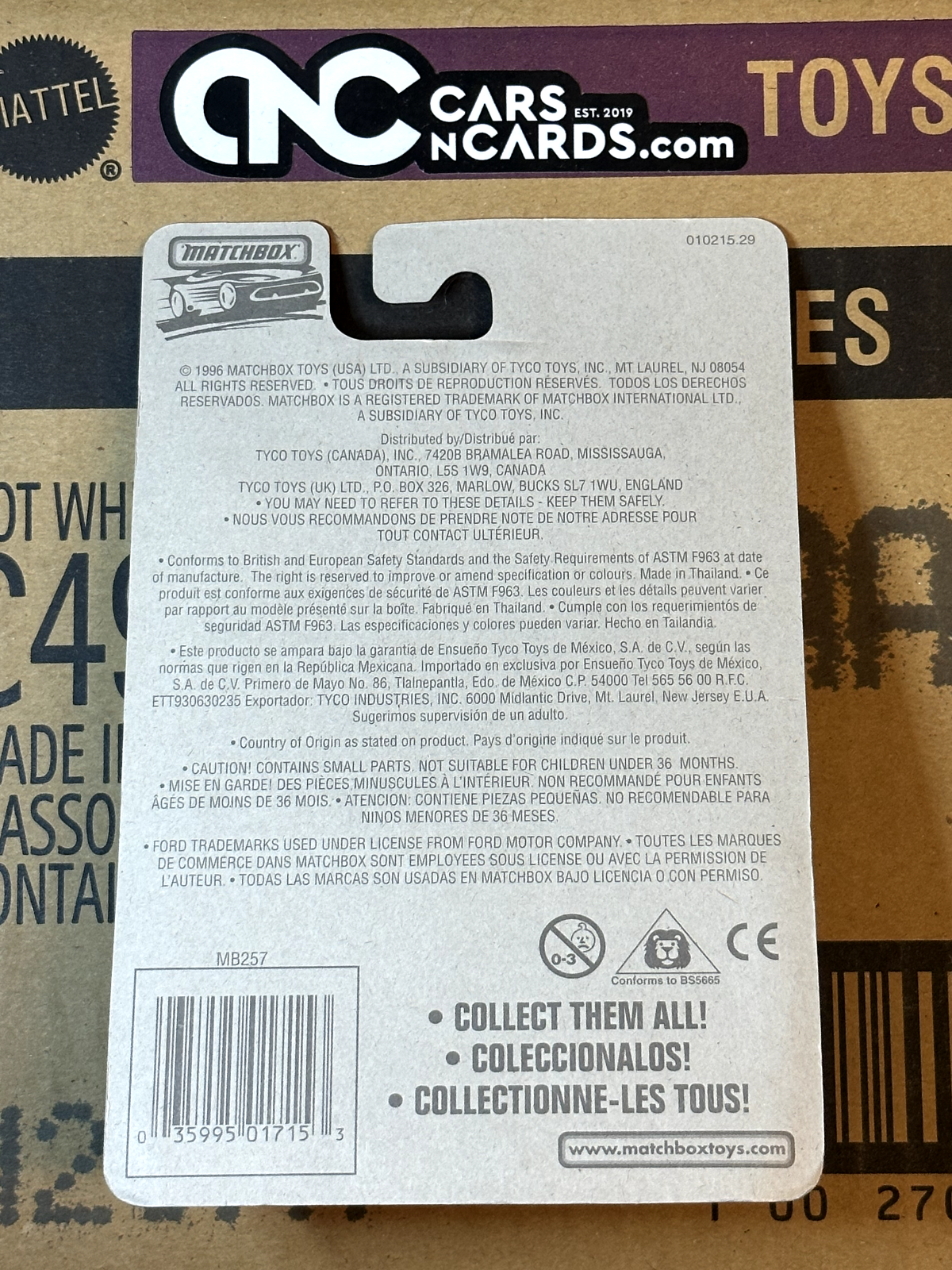 1996 Matchbox #15 Mustang Mach III American Flag Livery