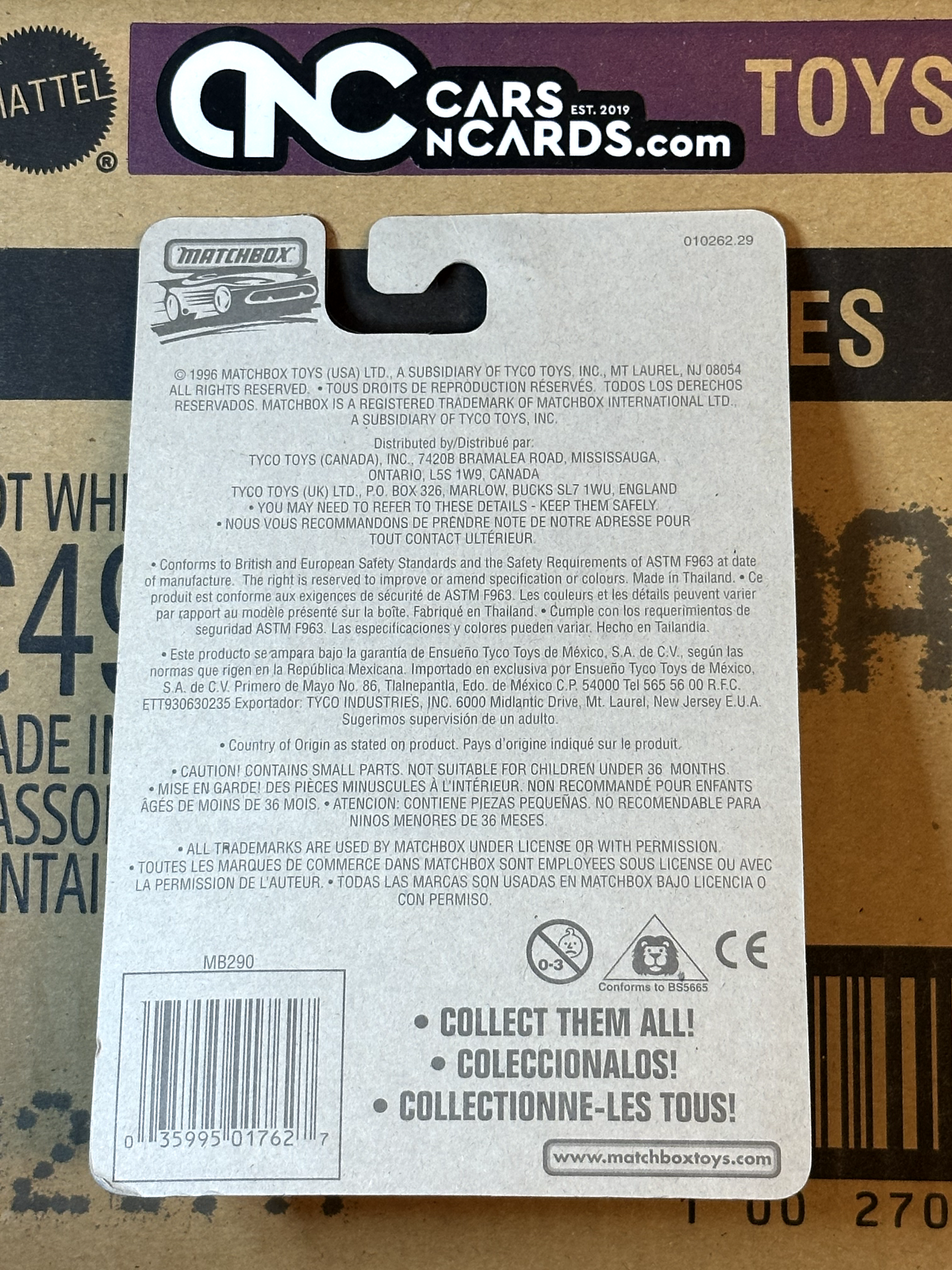 1996 Matchbox Street Streak Red Collector #62