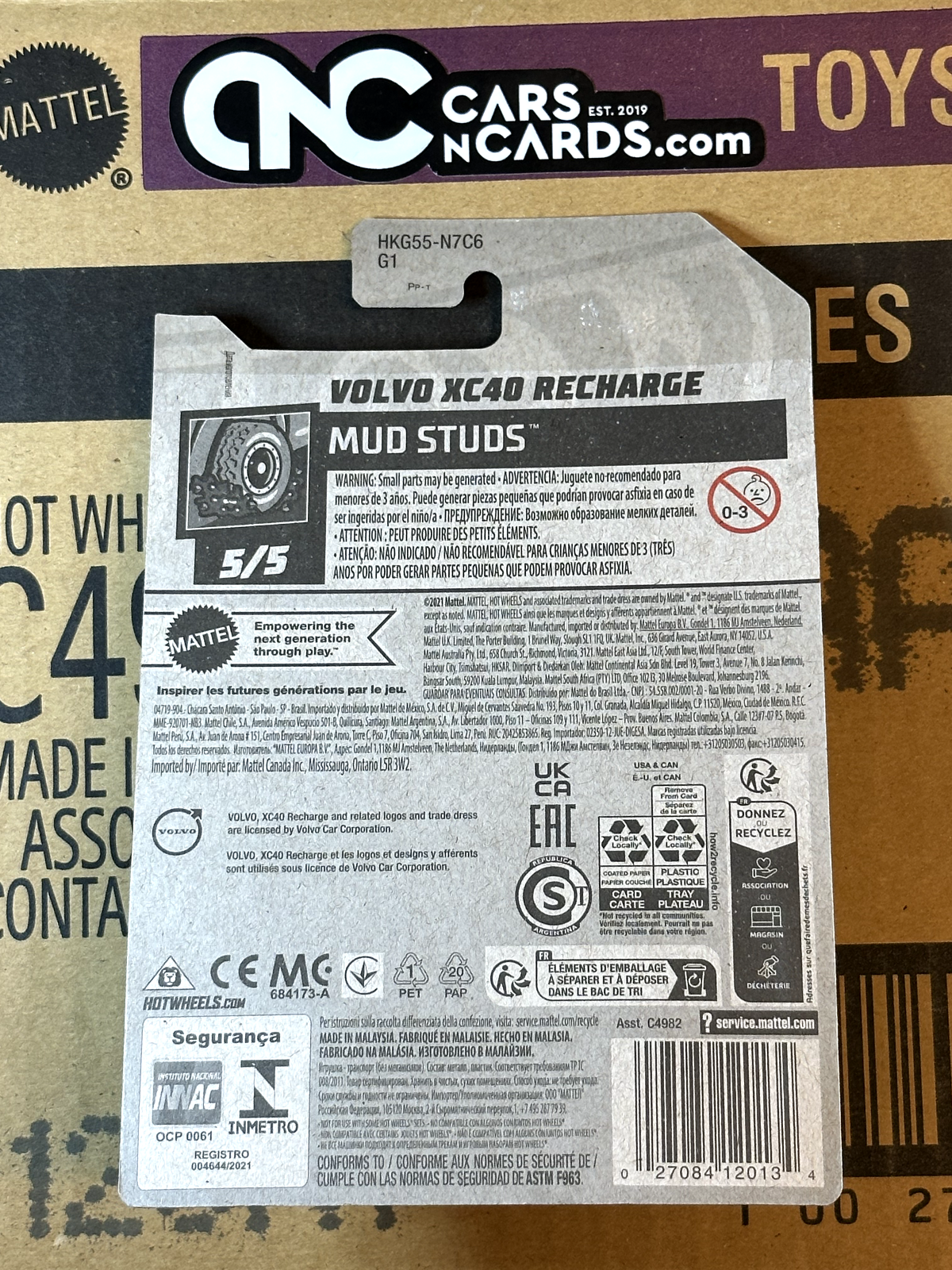 2023 Hot Wheels Mud Studs #5/5 Volvo XC40 Recharge NIP