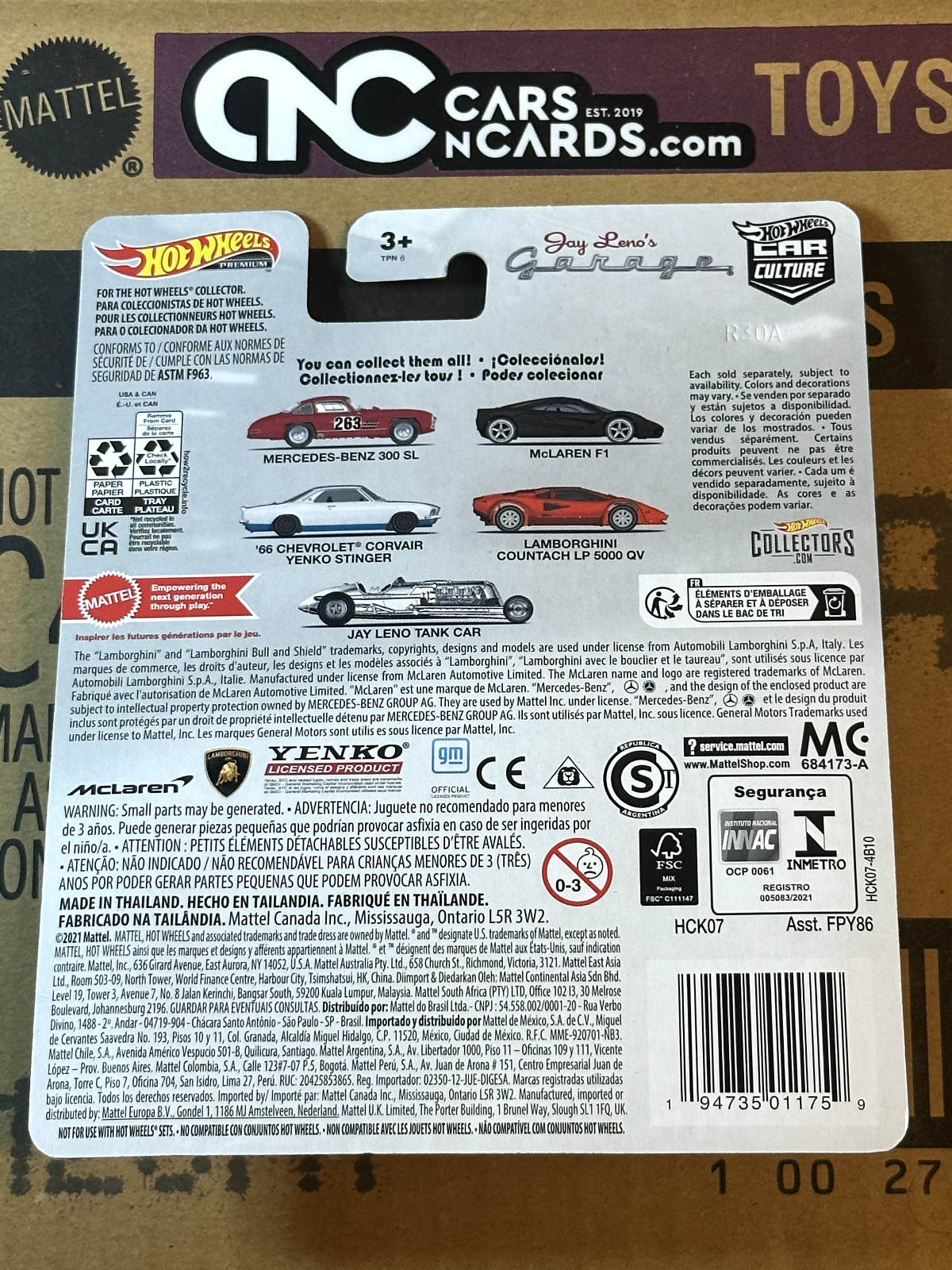 2022 Hot Wheels Premium Jay Leno's Garage 1/5 Mercedes-Benz 300 SL