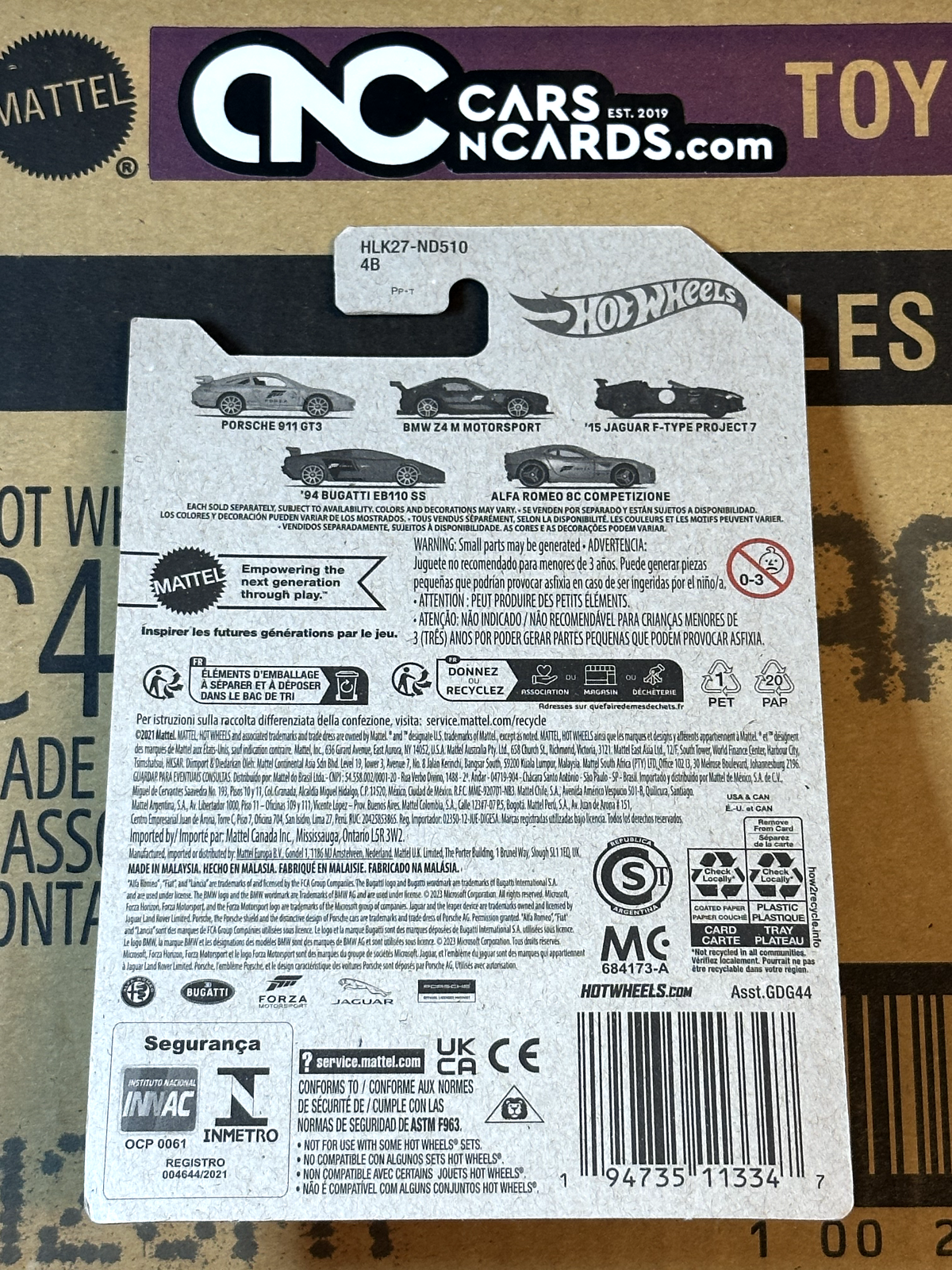 2023 Hot Wheels Forza Series #3/5 '15 Jaguar F-Type Project 7 NIP