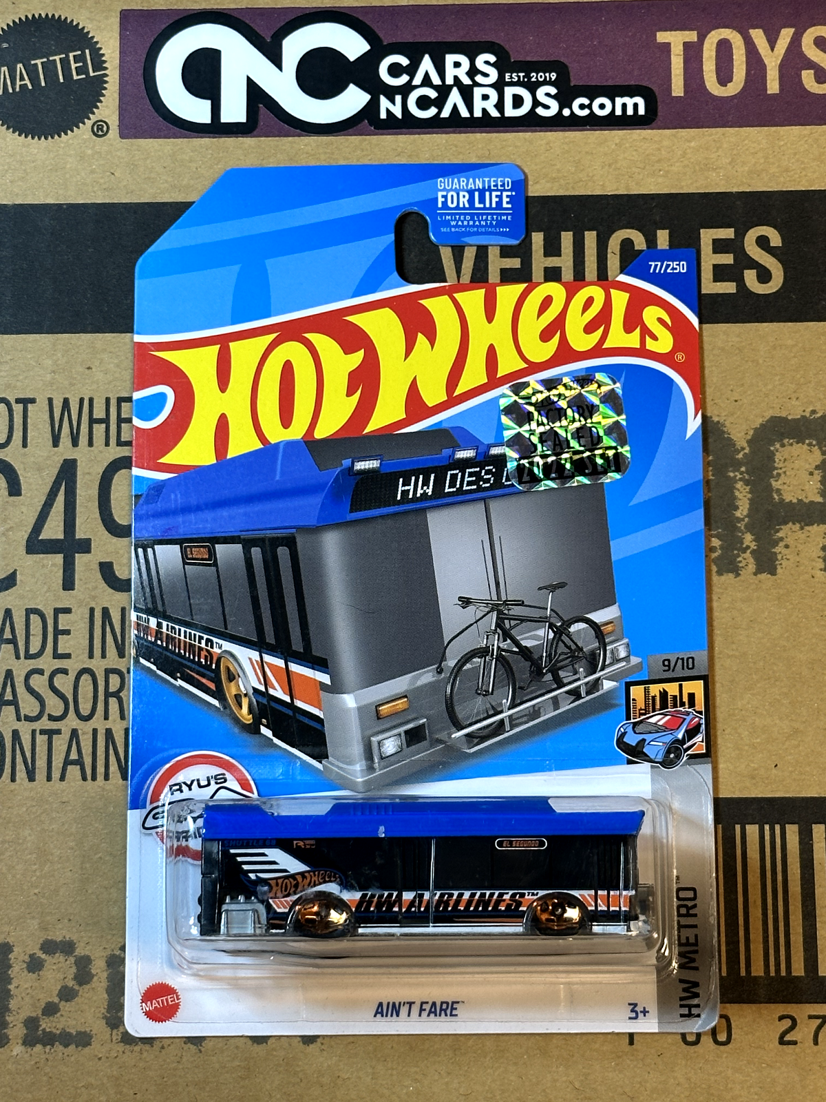 2022 Hot Wheels RLC Factory Sealed HW Metro 9/10 Ain't Fare (Cracked blister)