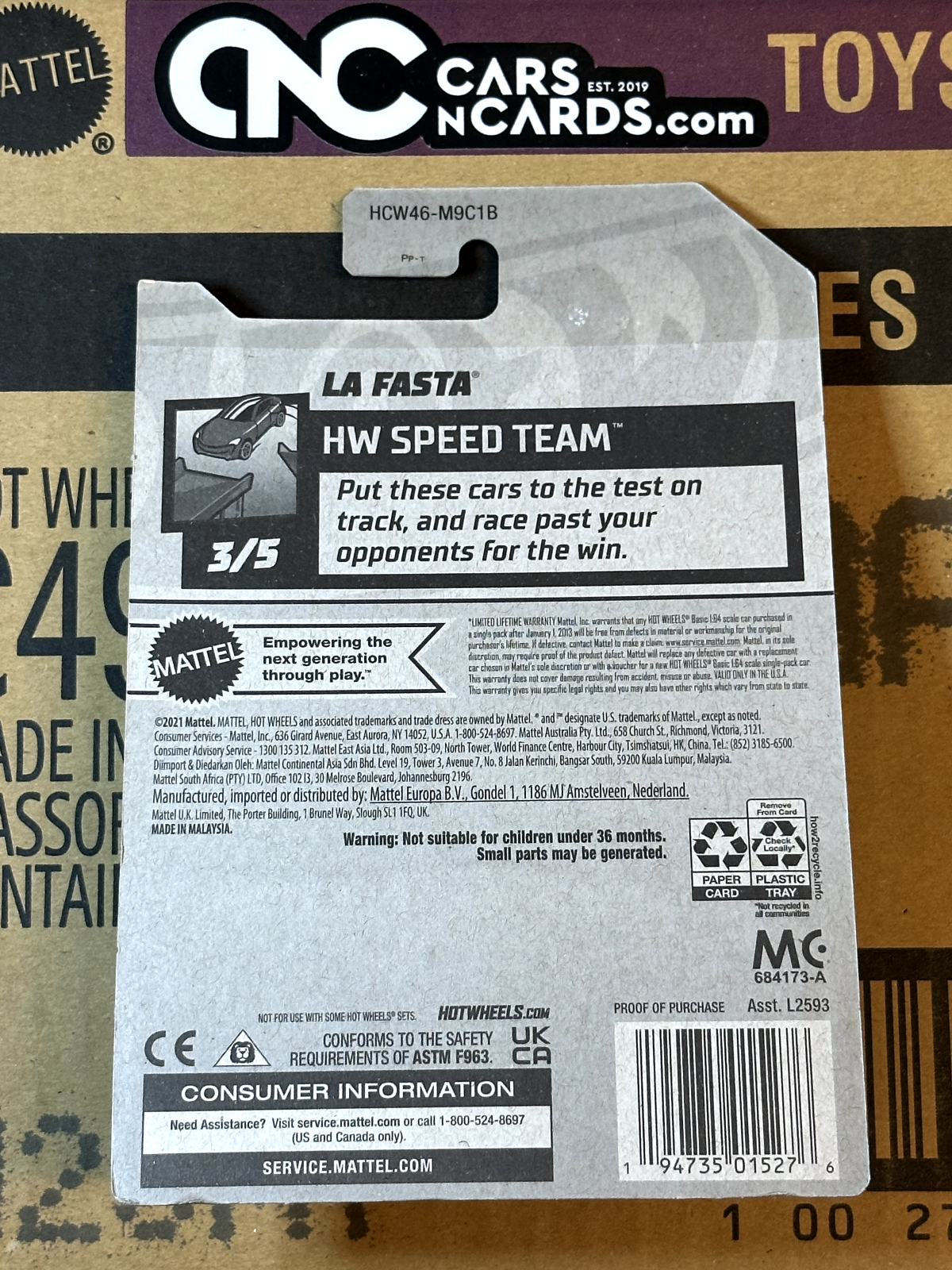 2022 Hot Wheels RLC Factory Sealed HW Speed Team 3/5 La Fasta Yellow