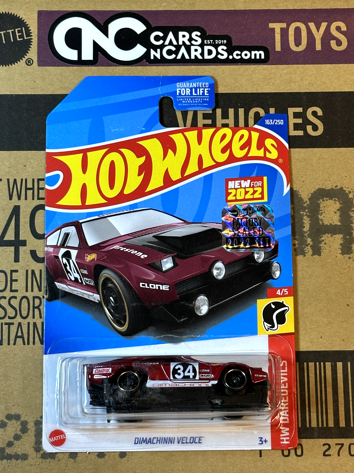 2022 Hot Wheels RLC Factory Sealed HW Daredevils Dimachinni Veloce (Card Crease)