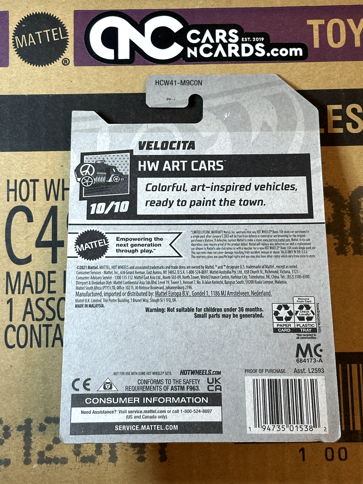 2022 Hot Wheels RLC Factory Sealed HW Art Cars 10/10 Velocita White NIP