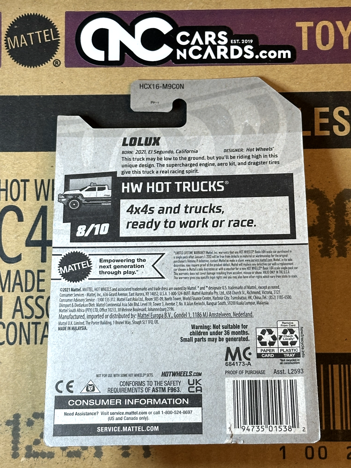 2022 Hot Wheels RLC Factory Sealed HW Hot Trucks 8/10 Lolux Blue NIP