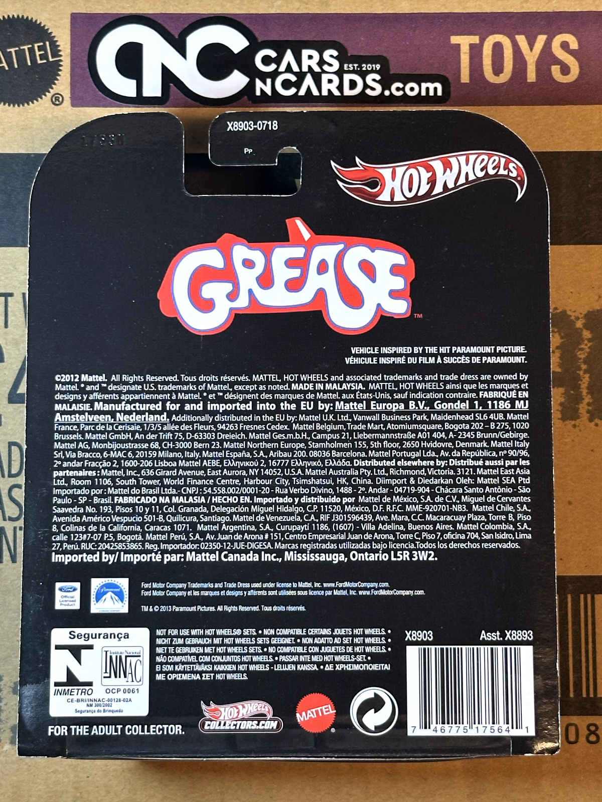2013 Hot Wheels Retro Entertainment Grease '48 Ford White