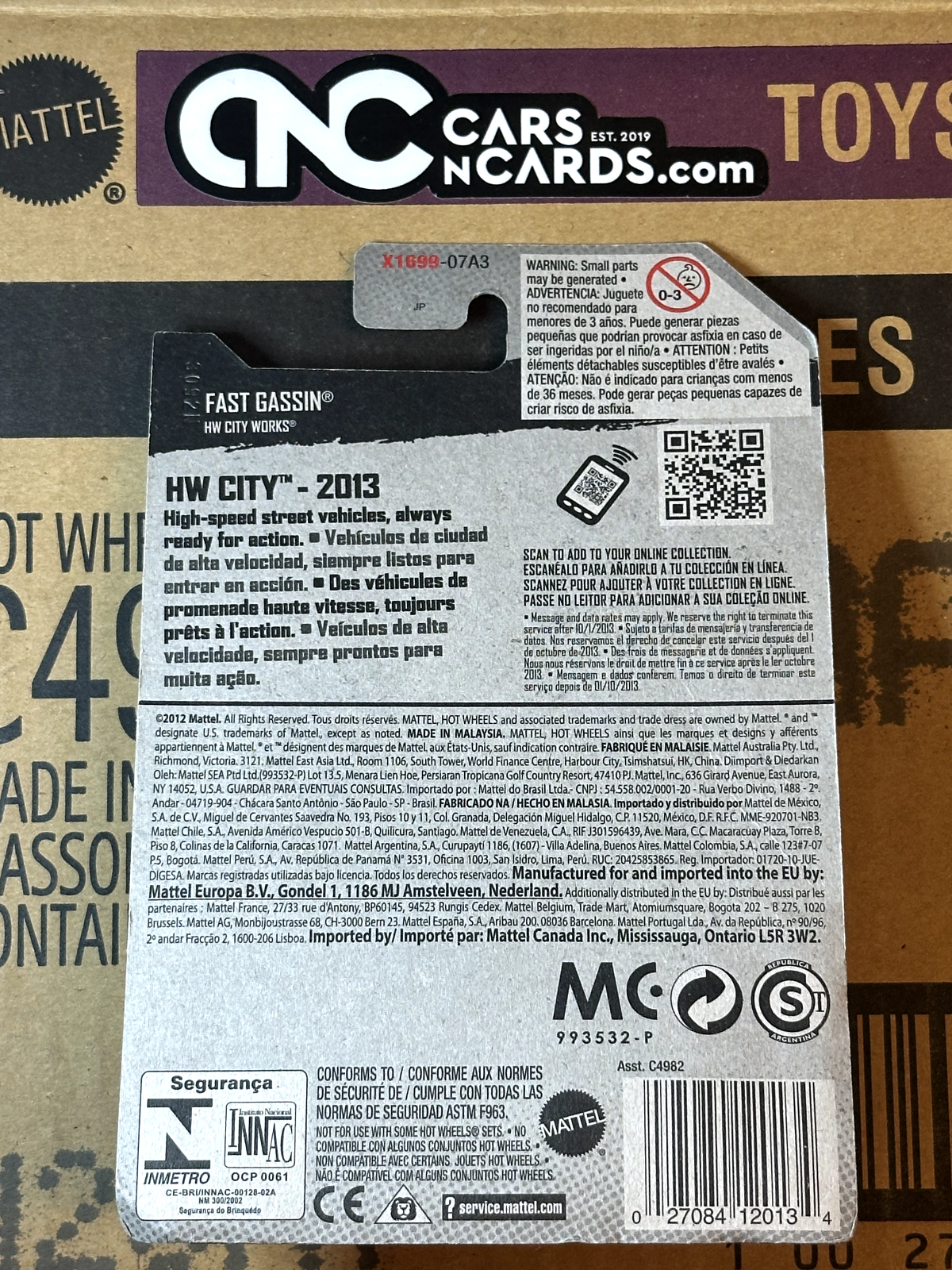 2013 Hot Wheels HW City Fast Gassin' Red NIP