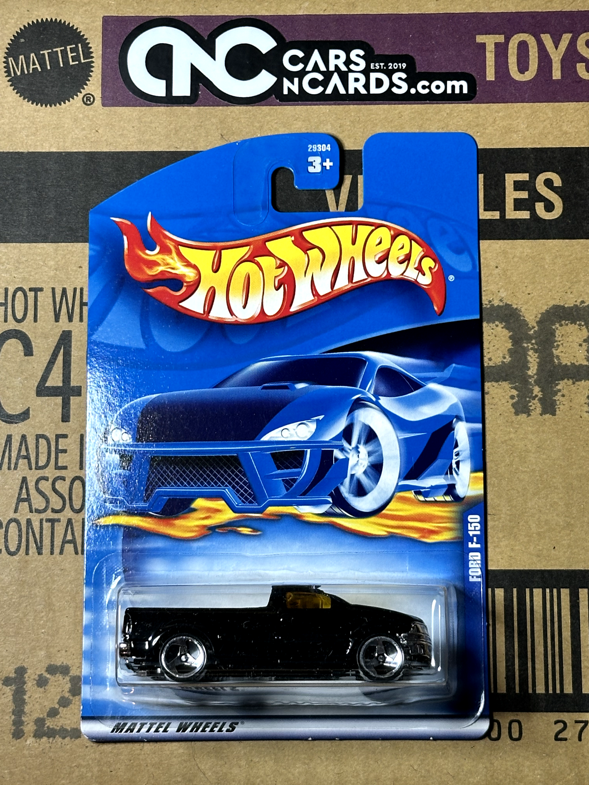 2000 Hot Wheels Ford F-150 Black Collector #247 International Card NIP