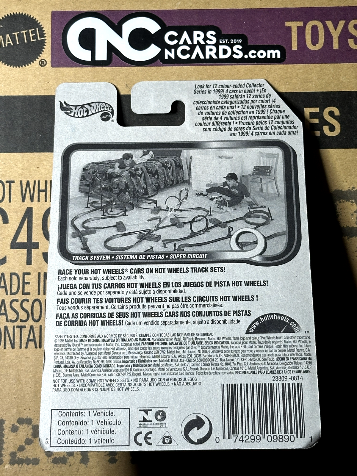 1999 Hot Wheels Hot Seat Toilet Car International Card NIP