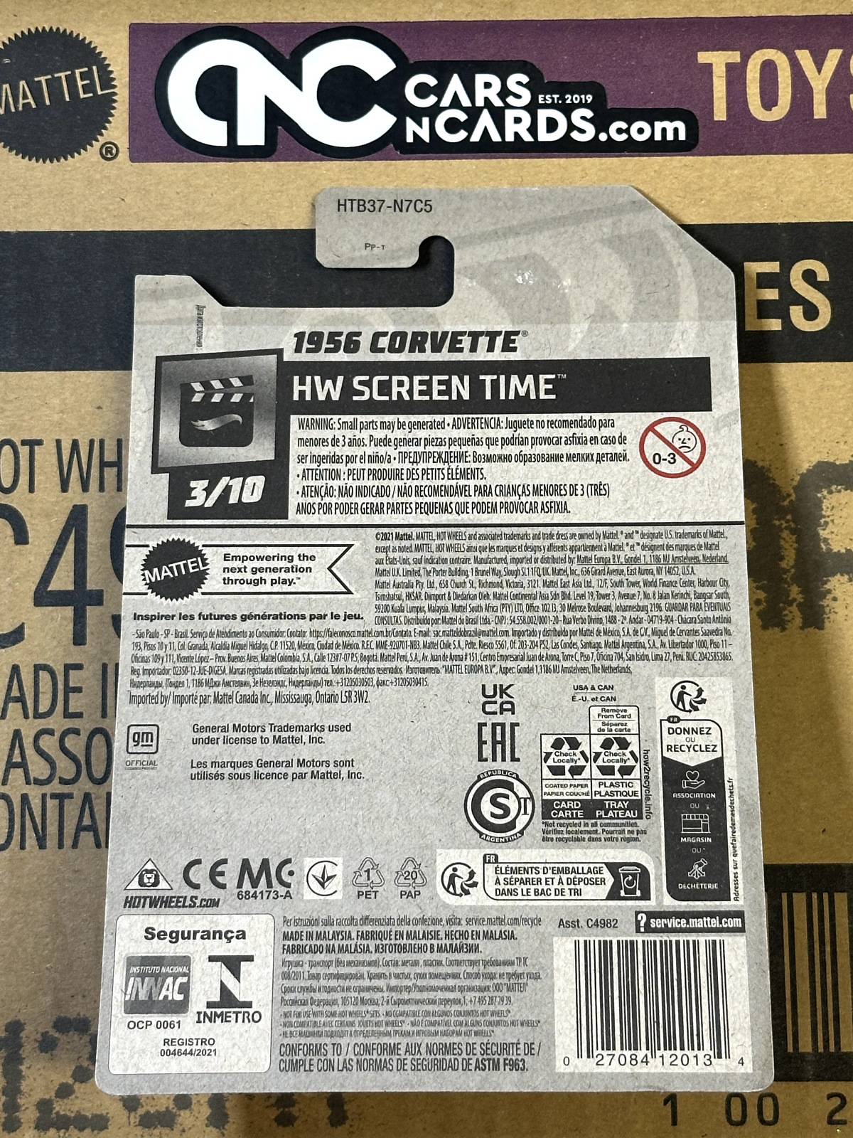 2024 Hot Wheels HW Screen Time 3/10 1956 Corvette Barbie Ken