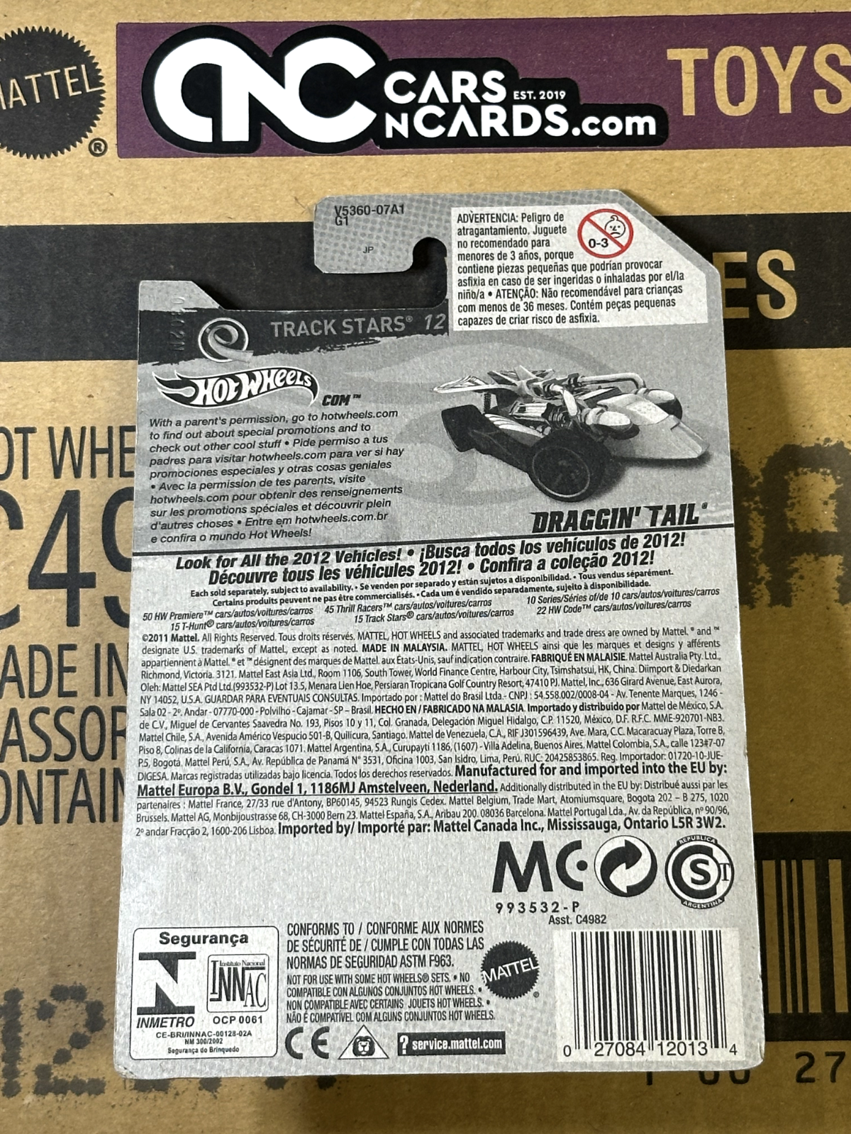 2012 Hot Wheels Track Stars 12 Draggin' Tail' NIP