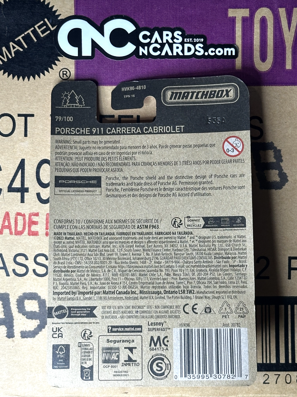 2024 Matchbox Porsche 911 Carrera Cabriolet Red 79/100