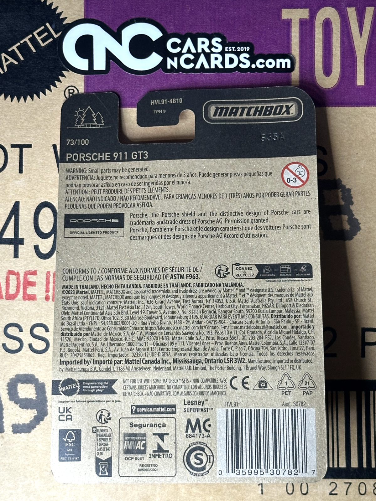 2024 Matchbox Porsche 911 GT3 White 73/100 NIP