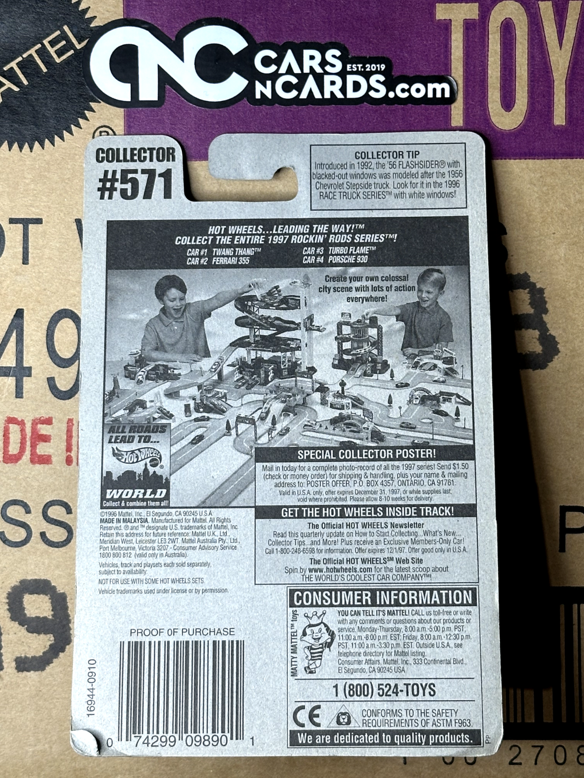 1997 Hot Wheels Rockin' Rods Series 3/4 Turbo Flame NIP