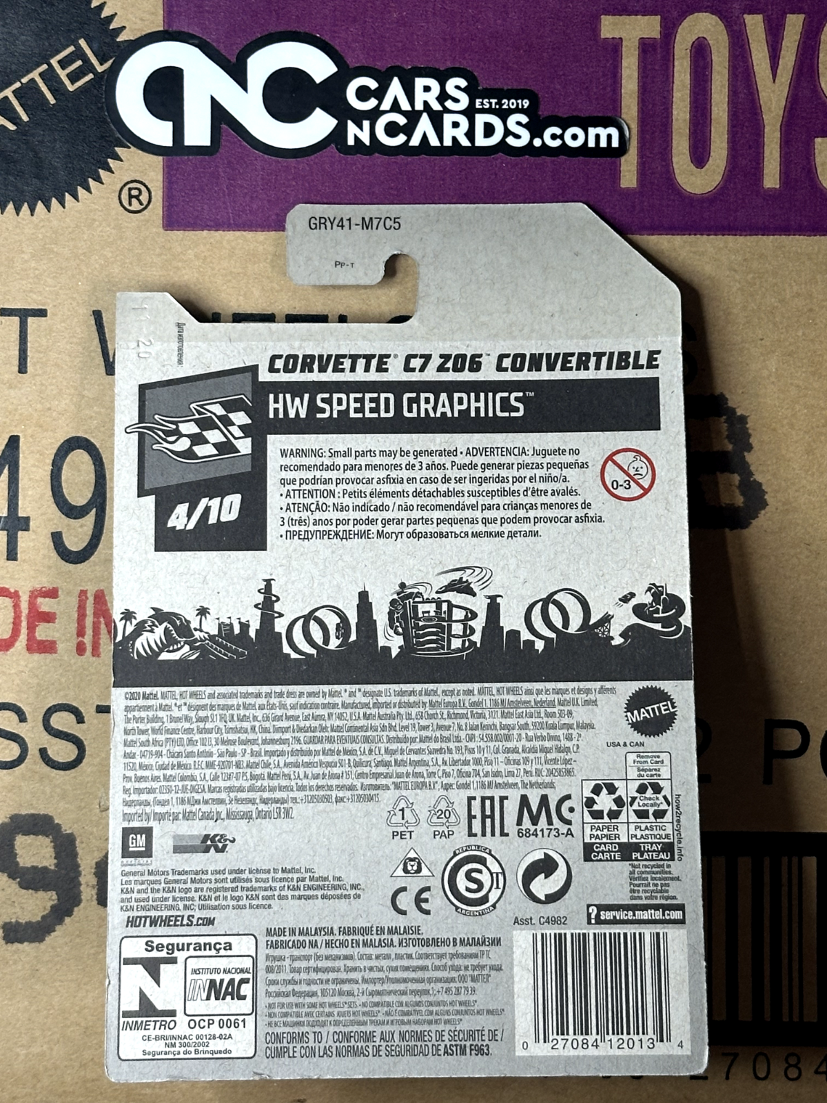 2021 Hot Wheels HW Speed Graphics K&N Corvette C7 Z06 Convertible (Soft Corners)