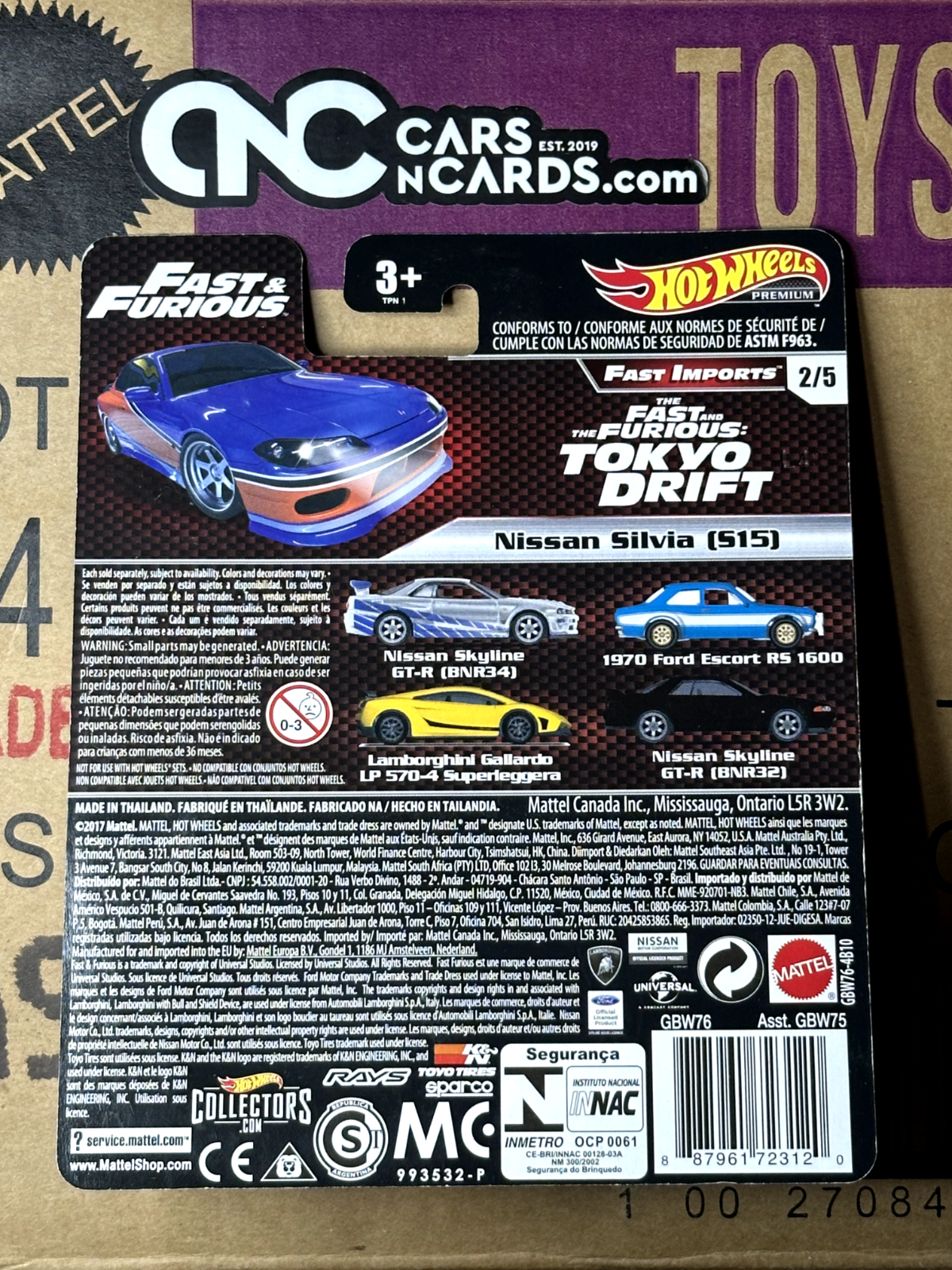 2019 Hot Wheels Fast Imports 2/5 Nissan Silvia (S15) NIP