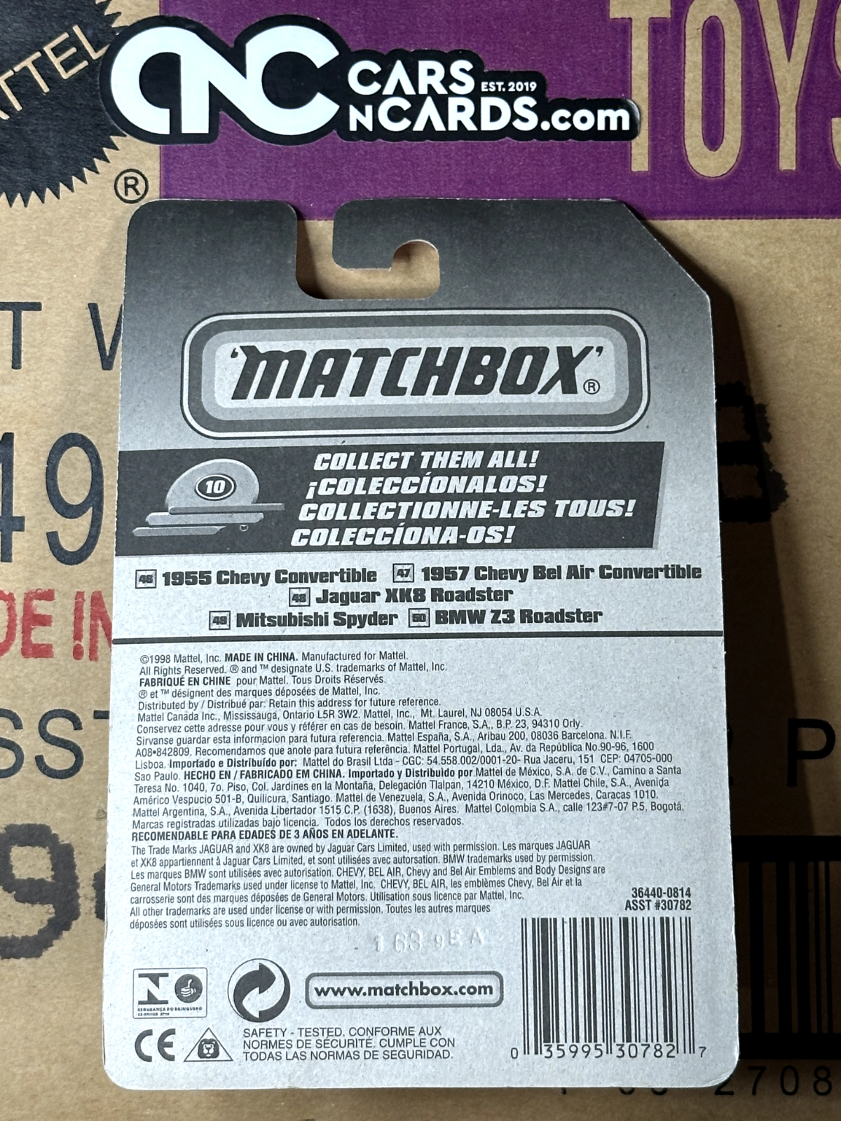 1998 Matchbox #46 1955 Chevy Convertible 1999 Parade Car