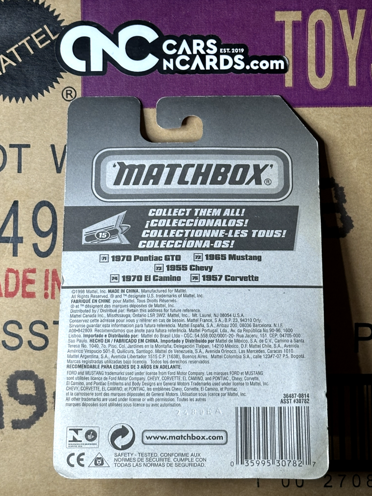 1999 Matchbox #73 1955 Chevy Blue