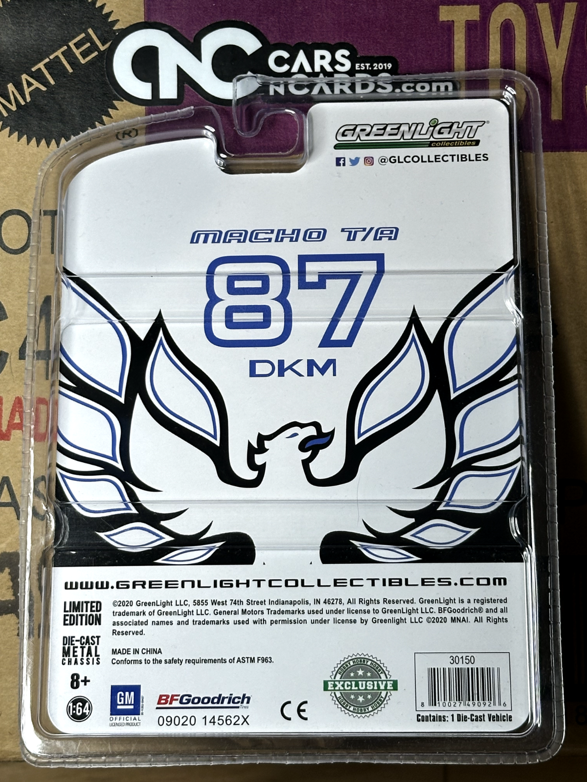 Greenlight Green Machine Chase T/A 87 DKM 1978 Pontiac Firebird Macho Trans AM