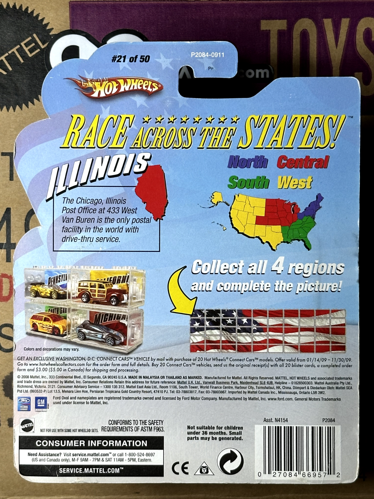 2008 Hot Wheels Connect Cars Illinois '62 Chevy