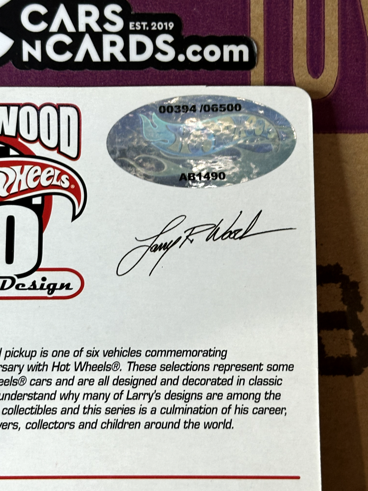 2009 Hot Wheels Larry Wood 40 Years of Design 1929 Ford Pickup #2/6 #00394/06500