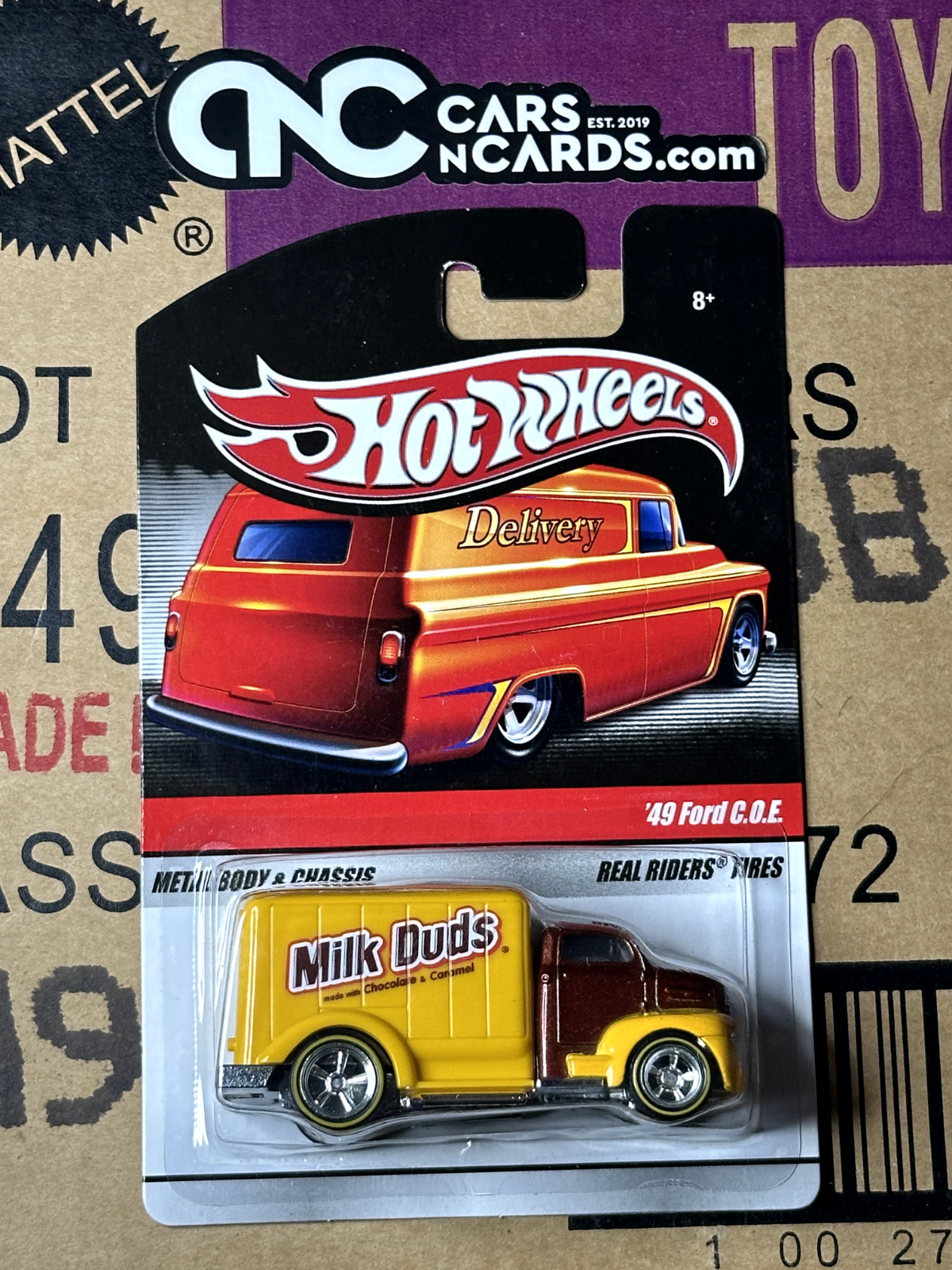 2010 Hot Wheels Premium Delivery Milk Duds '49 Ford C.O.E