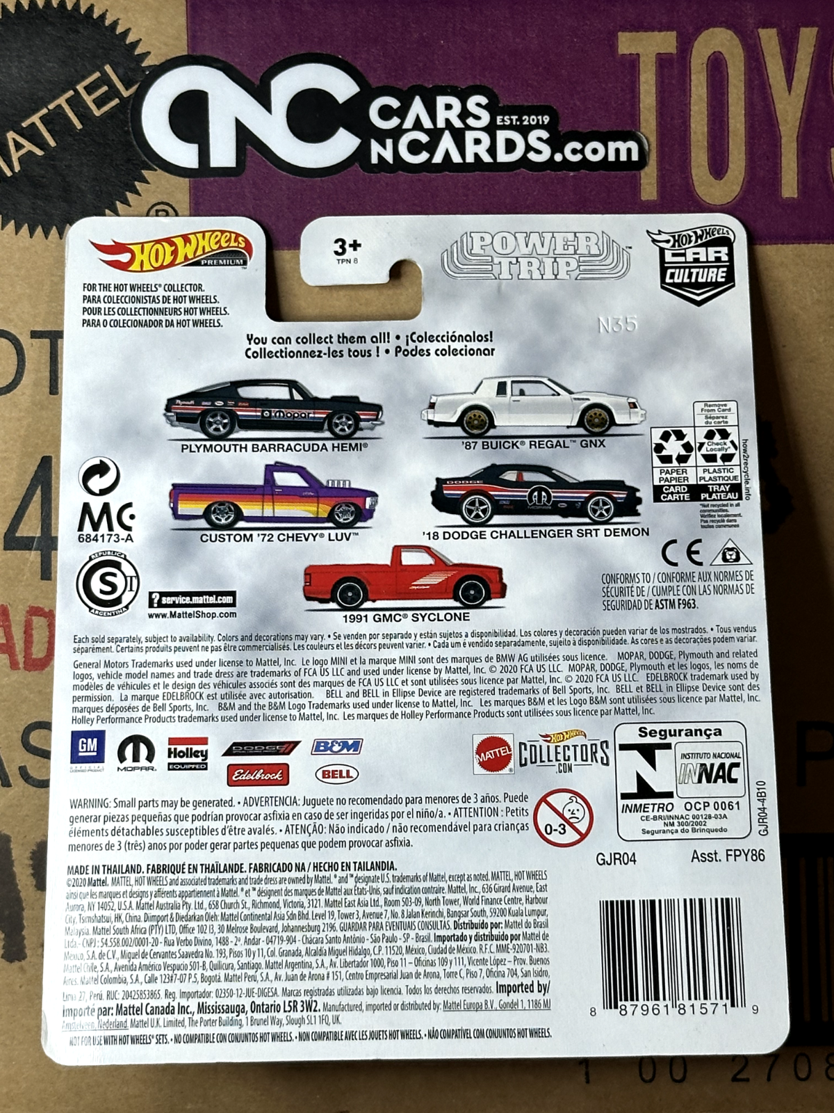 2020 Hot Wheels Car Culture Premium Power Trip '18 Dodge Challenger SRT Demon