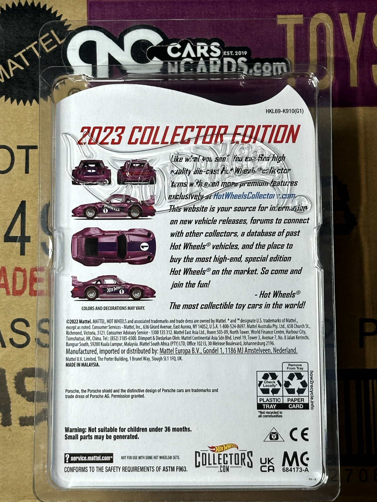 2023 Hot Wheels Collector Edition Mail In Porsche 993 GT2 With Protector