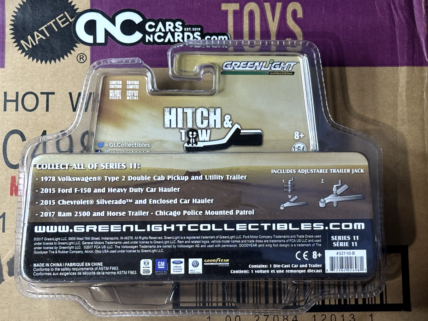 Greenlight Hitch & Tow 2016 Chevrolet Silverado With Hauler Falken Green Machine