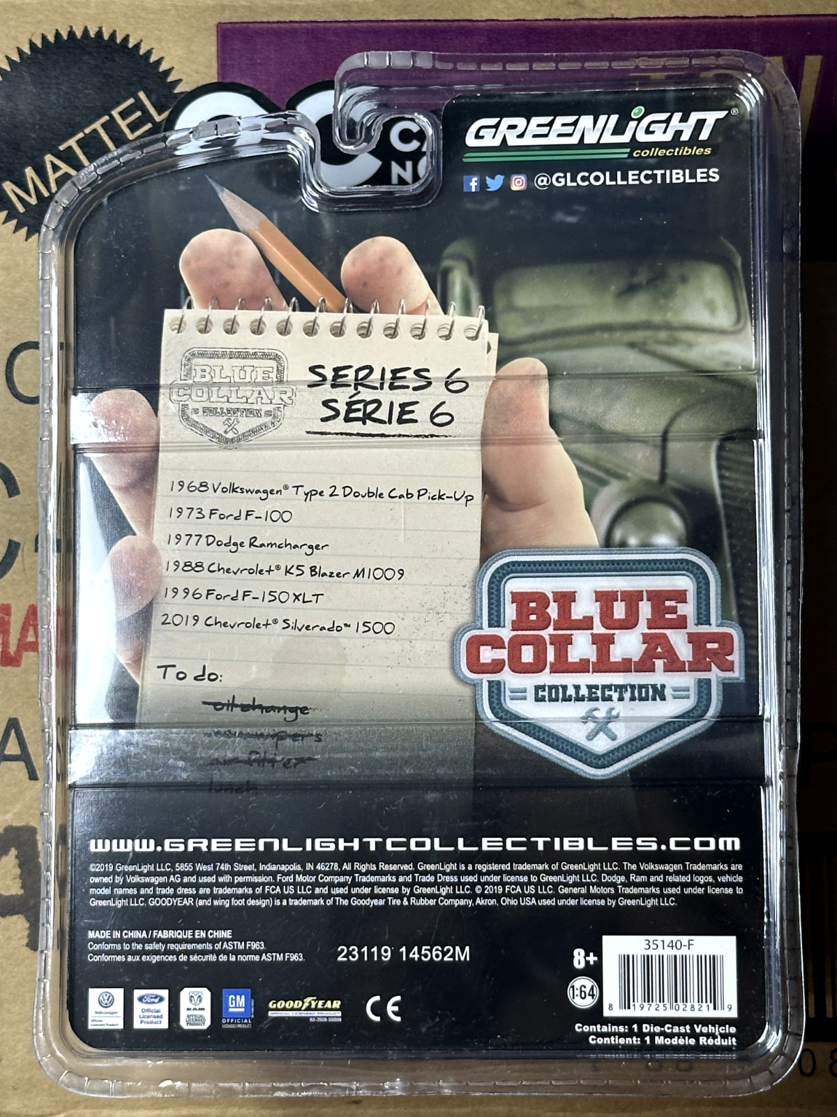 Greenlight Green Machine Blue Collar 2019 Chevrolet Silverado 1500