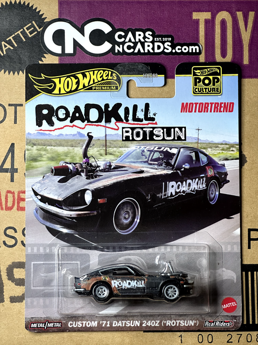 2024 Hot Wheels Premium Pop Culture Roadkill Rotsun Custom '71 Datsun 240Z