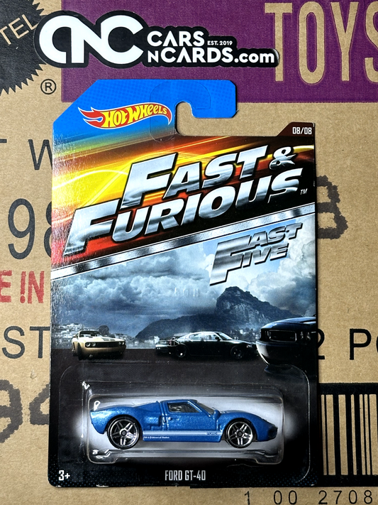 2015 Hot Wheels Fast & Furious Fast Five 08/08 Ford GT-40 (Small Card Crease)