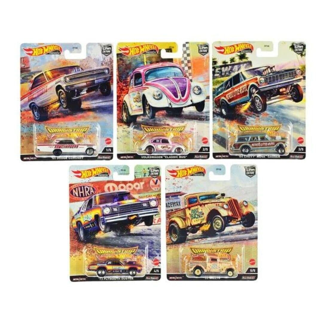 2023 Hot Wheels Premium Car Culture Dragstrip Demons Full Set of 5