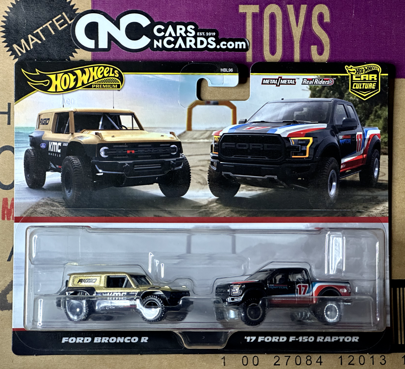 2024 Hot Wheels Premium Car Culture Ford Bronco R & '17 Ford F-150 Raptor 2 Pack