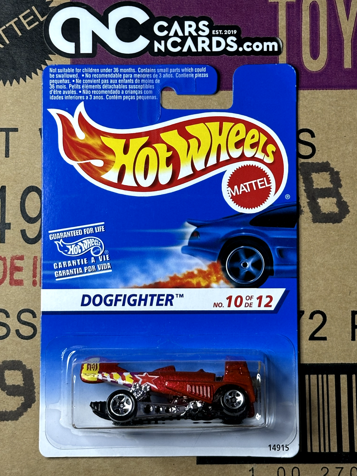 1996 Hot Wheels First Edition 10/12 Dogfighter International Card