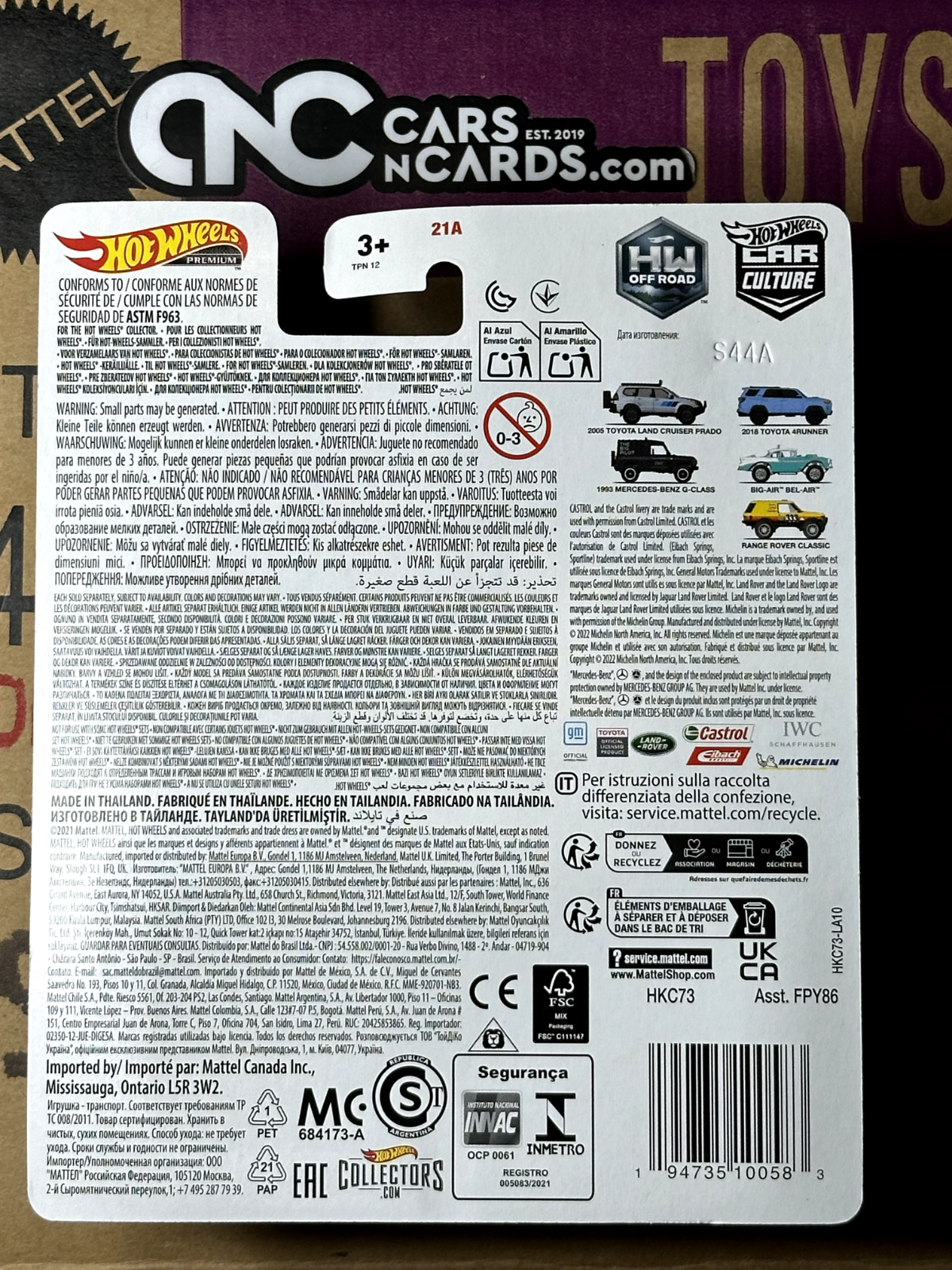 2023 Hot Wheels Premium Car Culture HW Off Road Toyota 4Runner