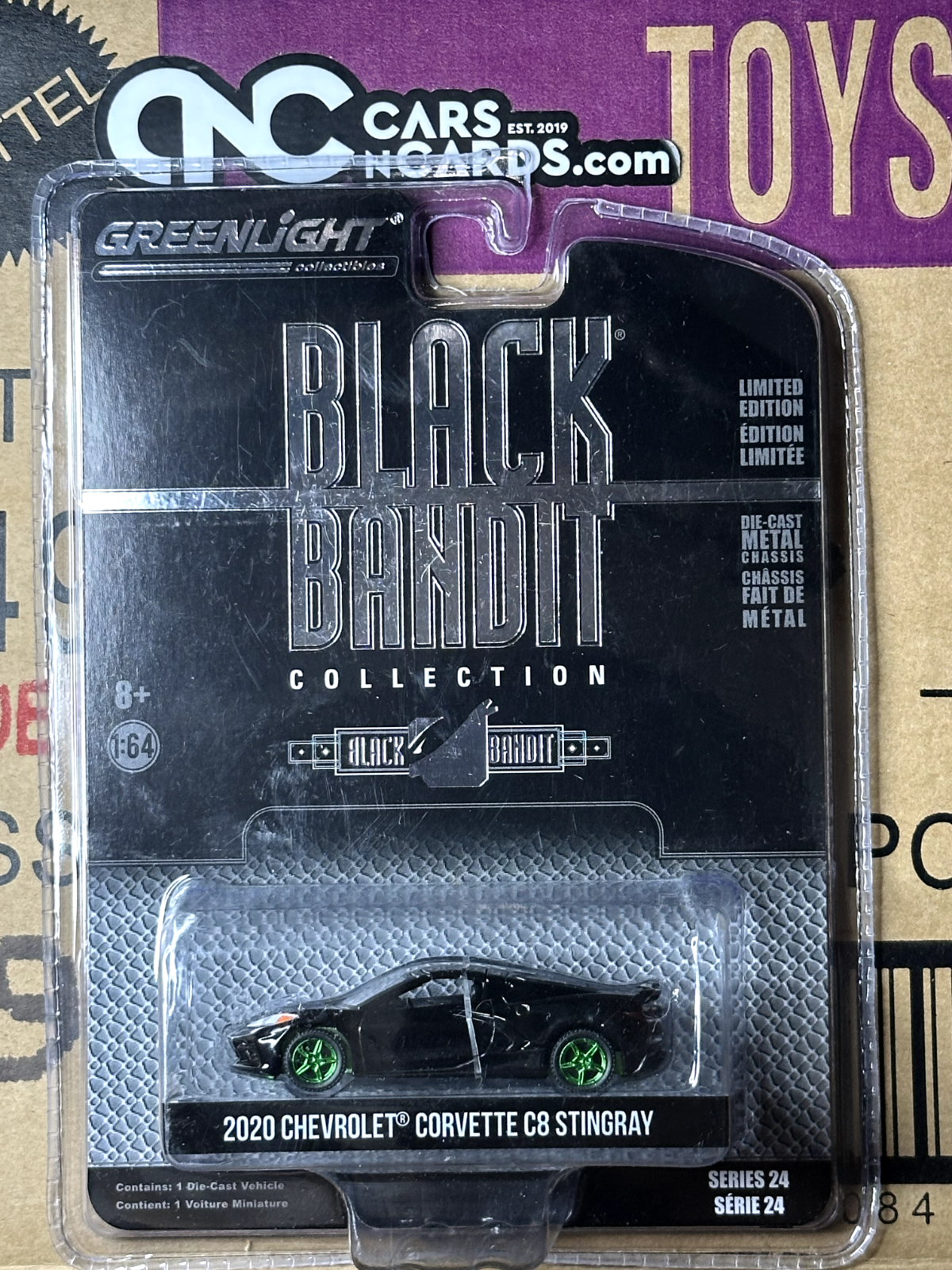 Greenlight Green Machine Chase Black Bandit 2020 Chevrolet Corvette C8 Stingray