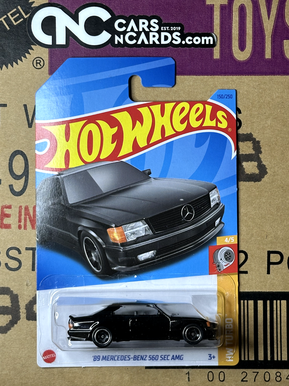 2023 Hot Wheels HW Turbo 4/5 '89 Mercedes-Benz 560 SEC AMG Black