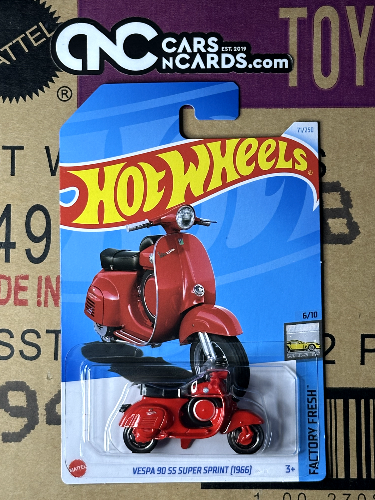 2024 Hot Wheels Factory Fresh 6/10 Vespa 90 SS Super Sprint (1966) Red