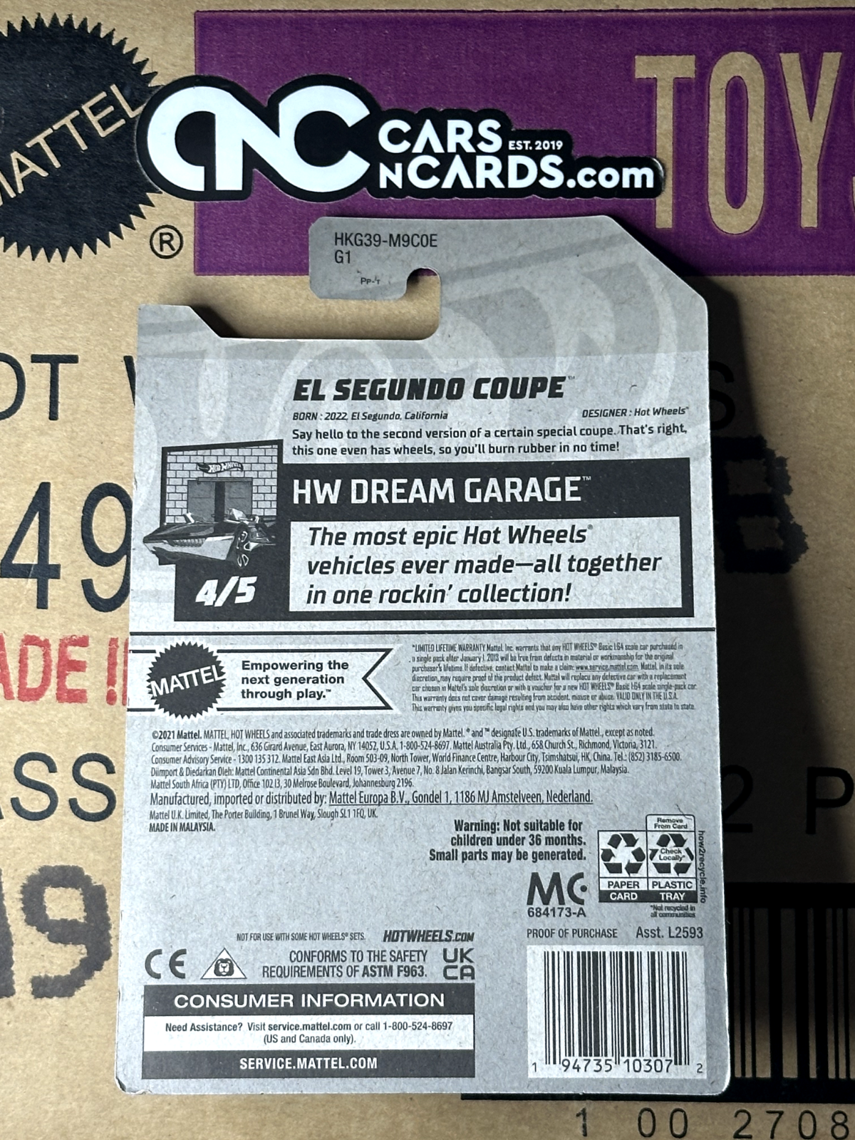 2023 Hot Wheels HW Dream Garage 4/5 El Segundo Coupe Grey