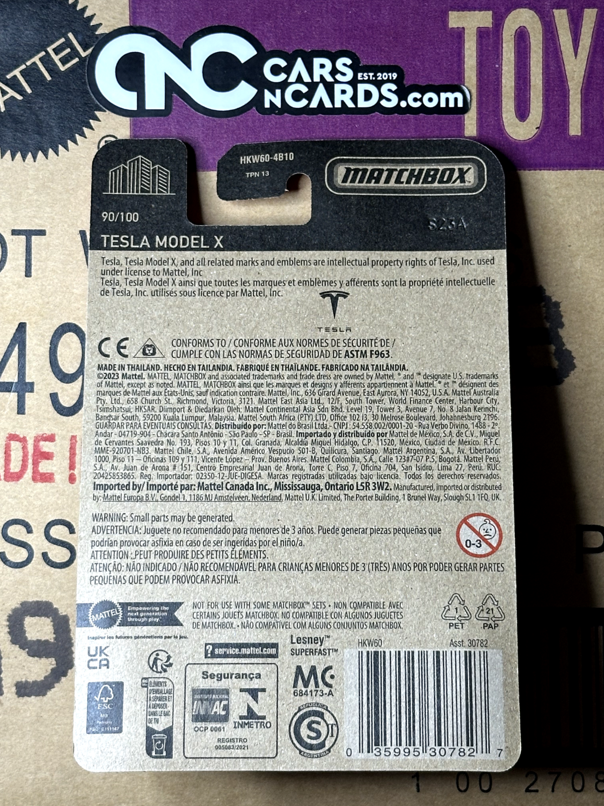 2023 Matchbox Tesla Model X Black 90/100