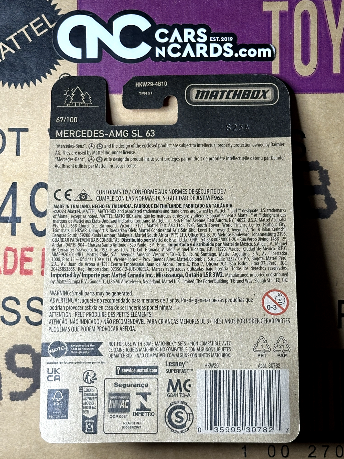 2023 Matchbox Mercedes-AMG SL 63 Blue