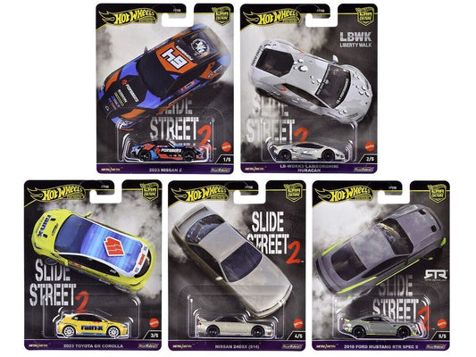 2024 Hot Wheels Premium Car Culture Slide Street 2 Full Set of 5 Cars