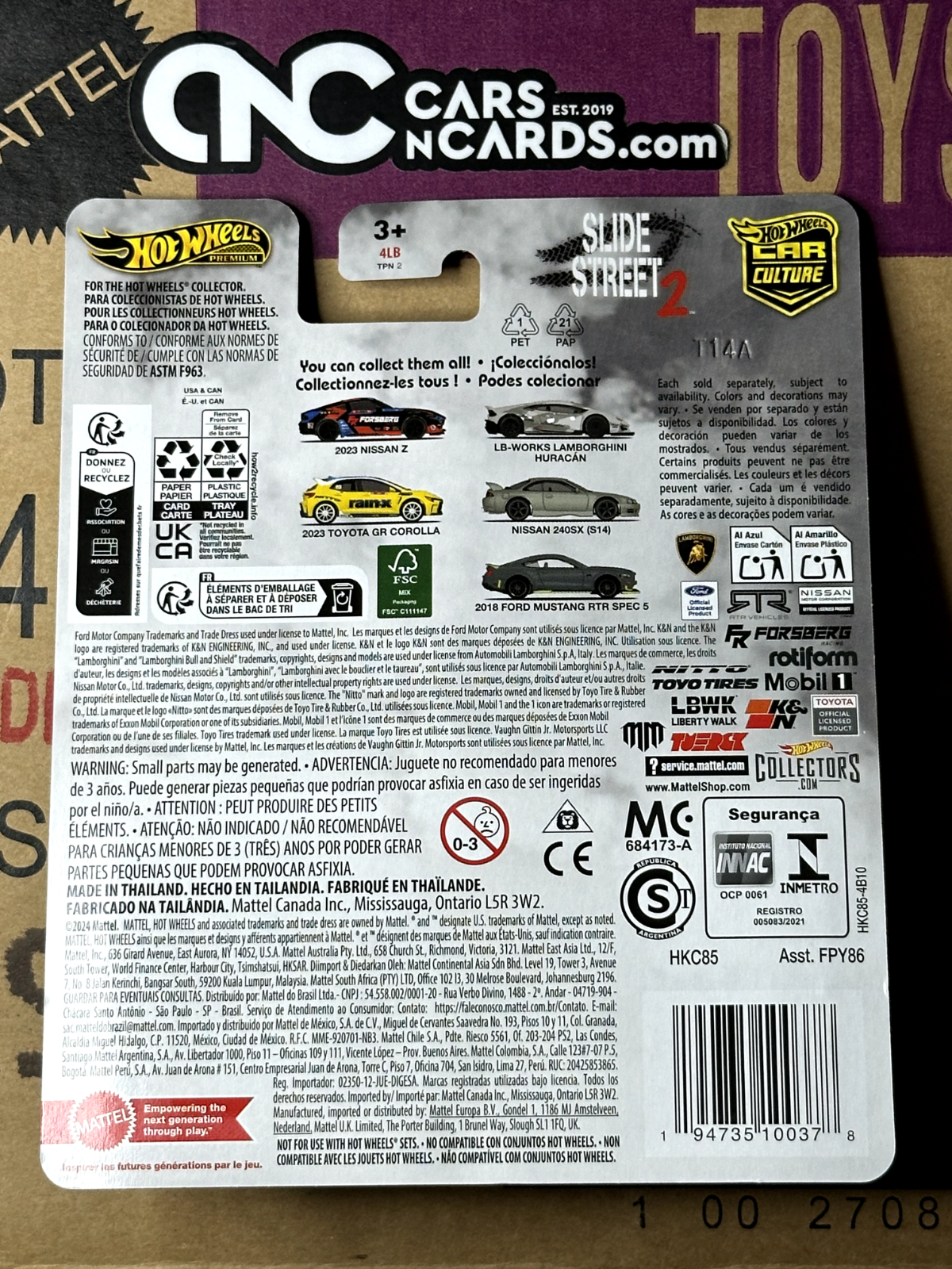 2024 Hot Wheels Premium Car Culture Slide Street 2 2018 Ford Mustang RTR Spec 5