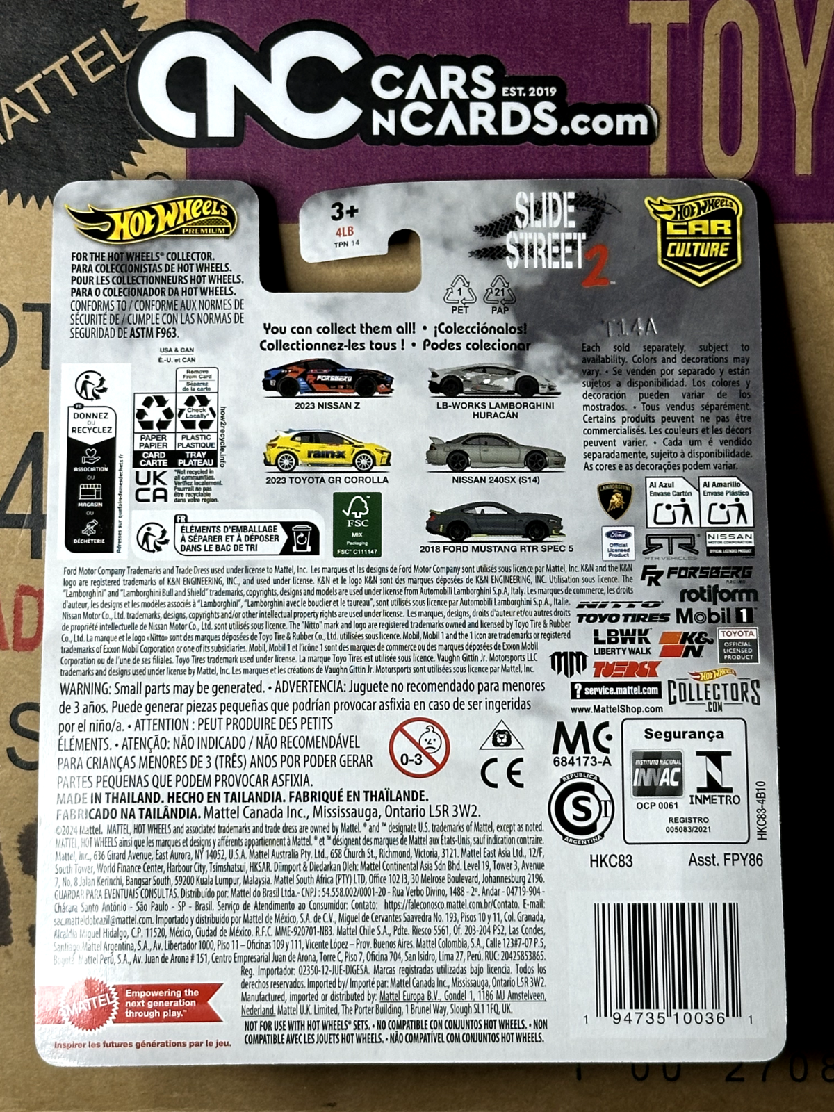 2024 Hot Wheels Premium Car Culture Slide Street 2 Nissan 240SX (S14)