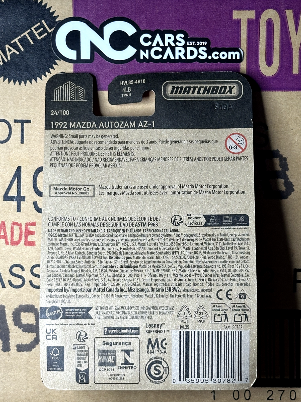 2024 Matchbox 1992 Mazda Autozam AZ-1 #24/100 Red