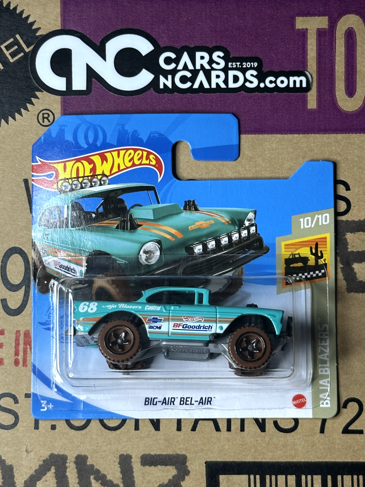 2021 Hot Wheels Baja Blazers 10/10 Big-Air Bel-Air Teal Short Card
