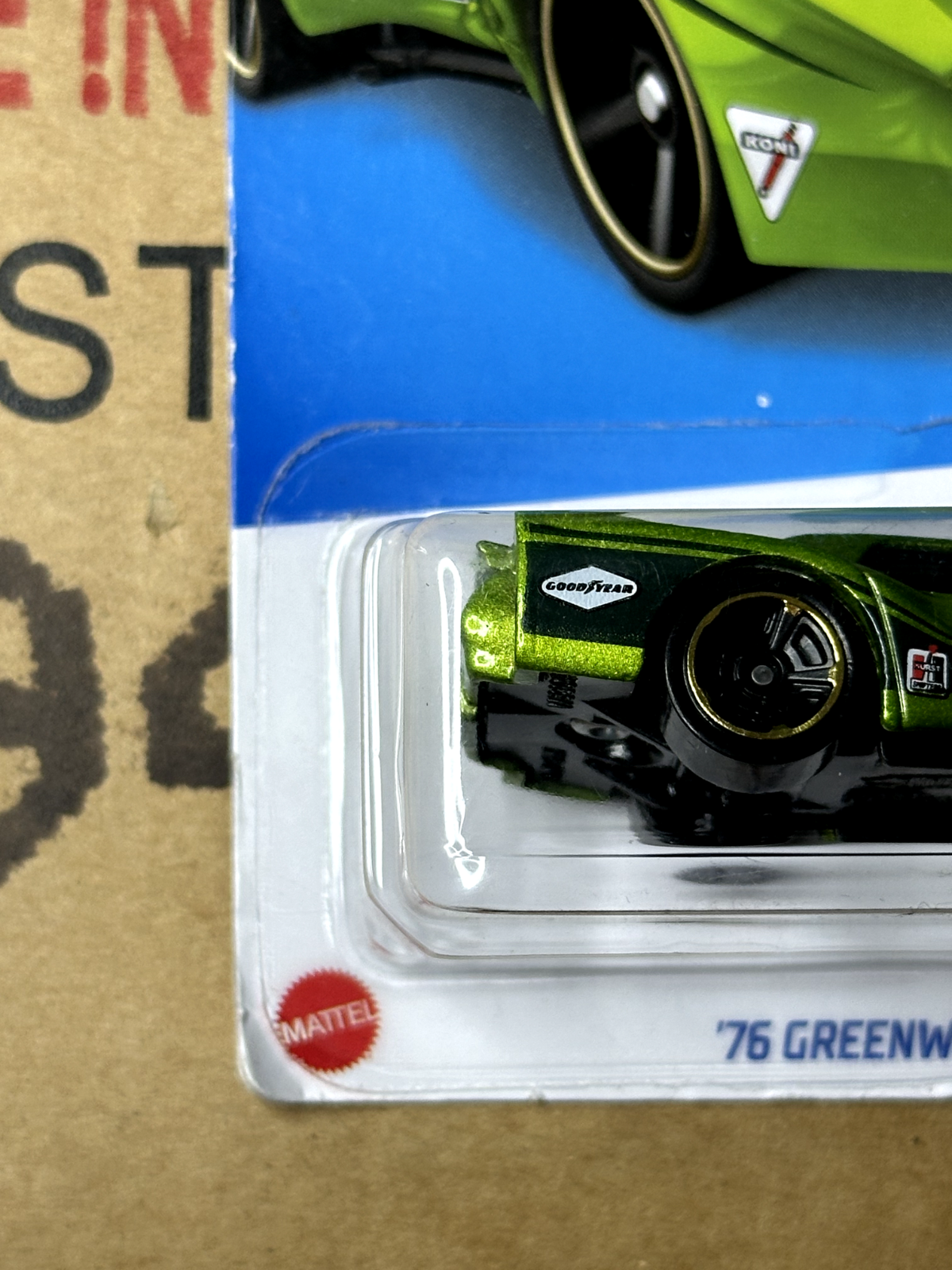 2022 Hot Wheels HW Contoured 1/5 '76 Greenwood Corvette Green (Card Damage)
